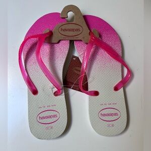 Havaianas Women's Ombre Pink and White Flip Flop Sandals